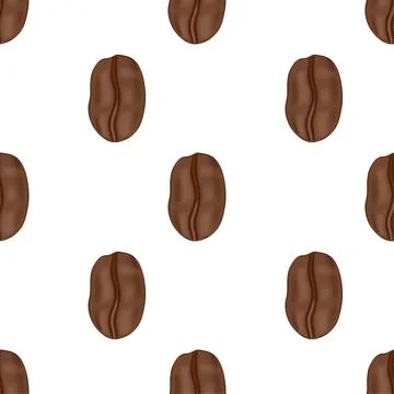 Vector icon coffee bean for cafe label, packing and emblem. Pattern Stock Illustration