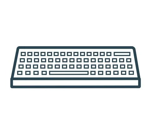 Vector icon of the computer keyboard. 스톡 일러스트