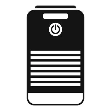Vector icon of a computer tower power button Ilustração Stock