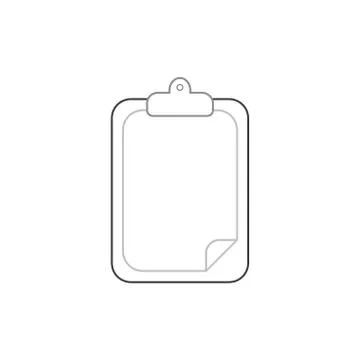 Vector icon concept of clipboard with blank paper. Stock Illustration