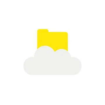 Vector icon concept of closed file folder icon on cloud Illustrazione stock