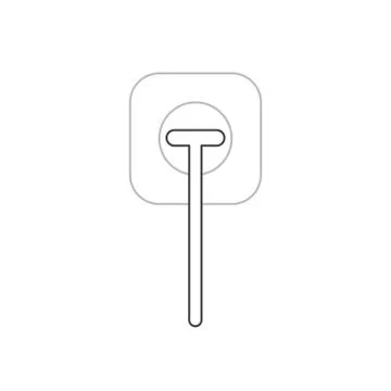 Vector icon concept of electrical plug plugged into outlet. Illustrazione stock
