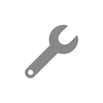Vector icon concept of grey spanner Illustrazione stock