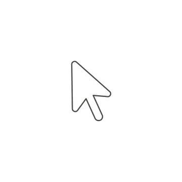Vector icon concept of mouse cursor. Color outlines. Illustrazione stock