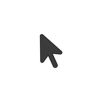 Vector icon concept of mouse cursor. Colored and black outlines. Stock Illustration