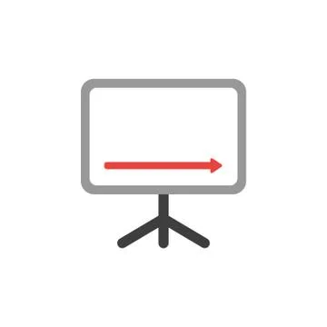 Vector icon concept of sales chart arrow moving down Stock Illustration