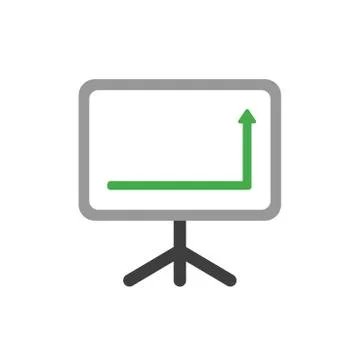 Vector icon concept of sales chart arrow moving down and up Stock Illustration