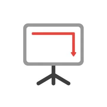 Vector icon concept of sales chart arrow moving up and down Stock Illustration