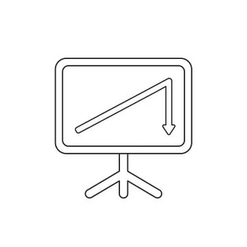 Vector icon concept of sales chart arrow up and down. Stock Illustration