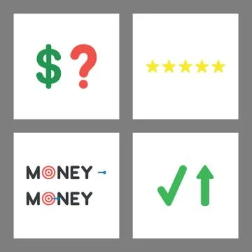 Vector icon concept set. Stock Illustration