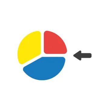 Vector icon concept of three parts diagram Stock Illustration
