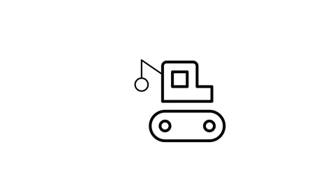 Vector icon of construction equipment, featuring a hard hat and tools, symb.. Stock Footage 333663203
