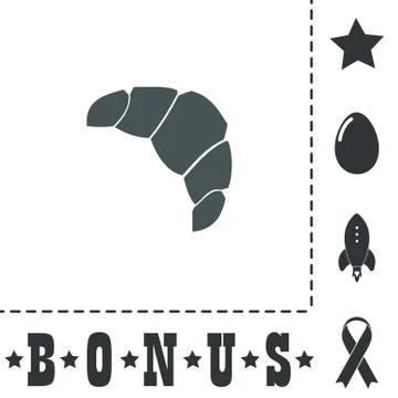 Vector icon of Croissant Stock Illustration
