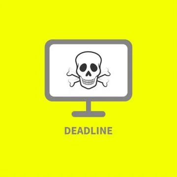 Vector icon deadline Stock Illustration