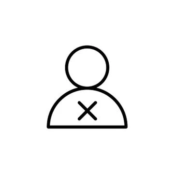 Vector icon of delete contact Stock Illustration