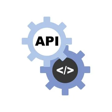 Vector icon depicting API tools for seamless integration in technology Stock Illustration