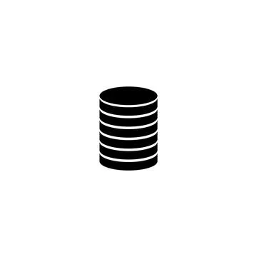 Vector icon depicting database storage with a minimalist design Stock Illustration