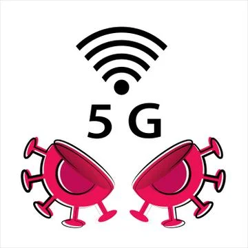 Vector Icon design of coronavirus 5g zone concept Иллюстрация