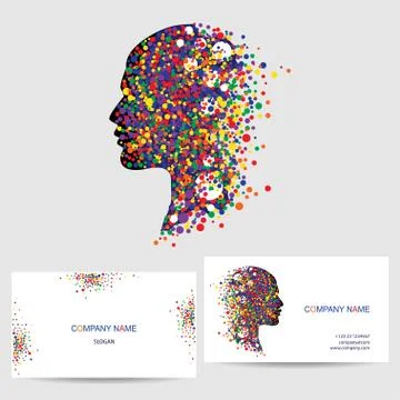 Vector icon design element, business card template Stock Illustration