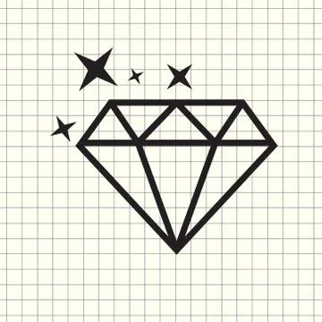 Vector icon diamond Stock Illustration