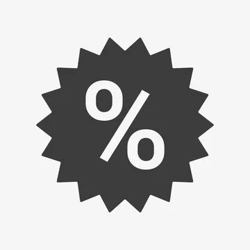 Vector icon of a discount on white background. Stock Illustration
