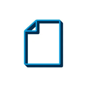 Vector icon document isometric. 3d sign isolated on white background. eps Stock Illustration