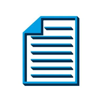 Vector icon document isometric. 3d sign isolated on white background. eps Stock Illustration