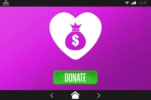 Vector icon of donation, Close-up Stock Photos