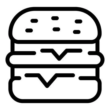 Vector icon of a double cheeseburger Stock Illustration
