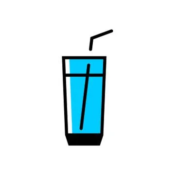 Vector icon of drink water Stock Illustration