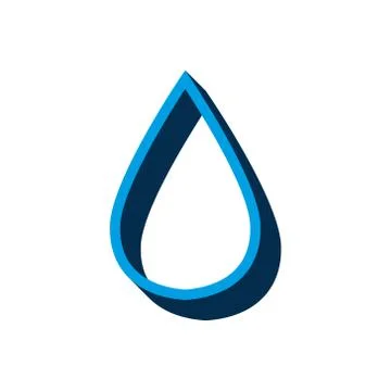 Vector icon drop isometric. 3d sign isolated on white background. eps Stock Illustration