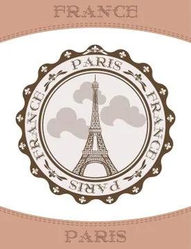 Vector Icon Eiffel Tower 스톡 일러스트
