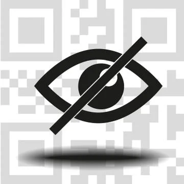 Vector icon eye prohibited Stock Illustration