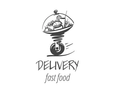 Vector icon for fast food delivery 库存插图