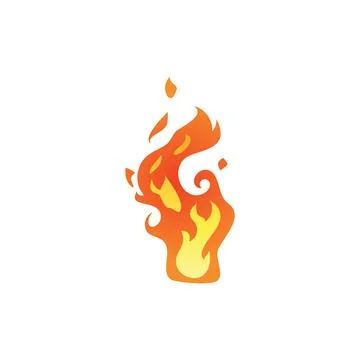 A vector icon of the flame effect in yellow and orange colors イラスト素材