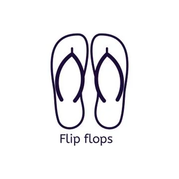 Vector icon of flip flops on a white background. Stock-Illustration