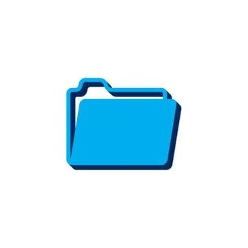 Vector icon folder isometric. 3d sign isolated on white background. Illustrazione stock