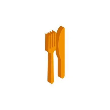 Vector icon fork with a knife Stock Illustration