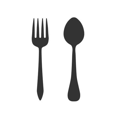 Vector icon fork with a knife. Vector Stock Illustration