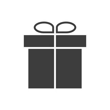 Vector icon of a gift. Present symbol. Stock Illustration