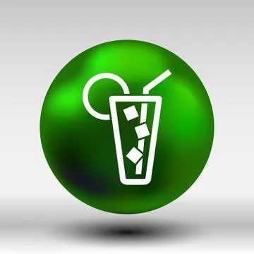 Vector icon of glass with a cocktail Stock Illustration