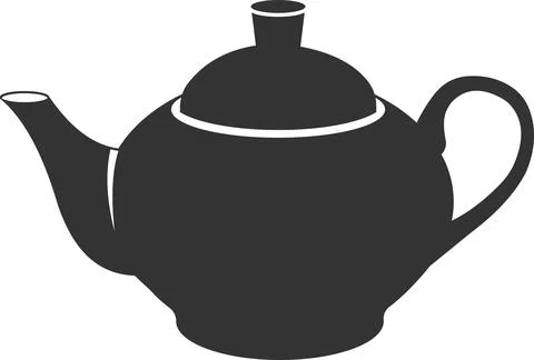 Vector icon of a glass teapot for making tea. Stock Illustration
