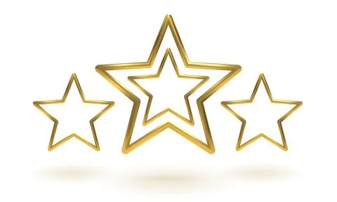 Vector icon of golden star on white background. Achievements for games or c.. Stock-Illustration