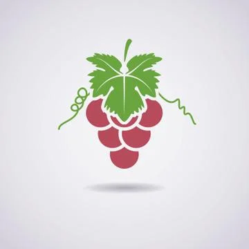 Vector icon of grapes Stock Illustration