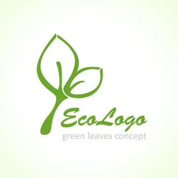 Vector icon green ecology leaf Stock Illustration