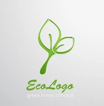 Vector icon green ecology leaf Stock Illustration