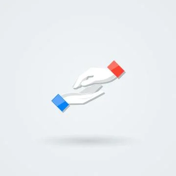 Vector icon with hand holding the coins and credit cards Stock Illustration