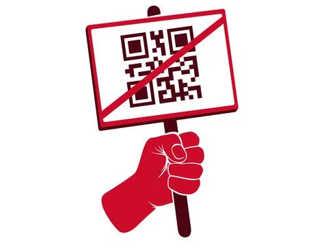 Vector icon of hand holding a poster. Protest. Stock Illustration