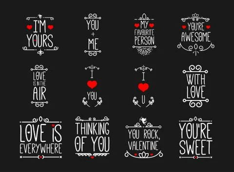 Vector icon of happy valentines day message Stock Illustration