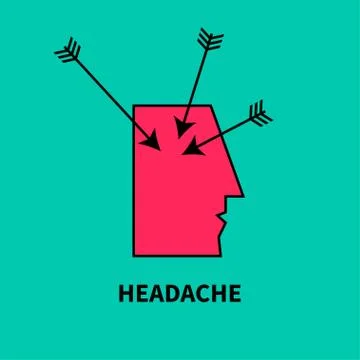 Vector icon headache Stock Illustration